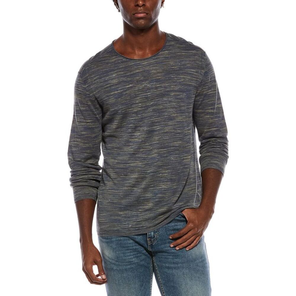 John Varvatos Mens  Omar Space Dye Linen-Blend Shirt, Brown